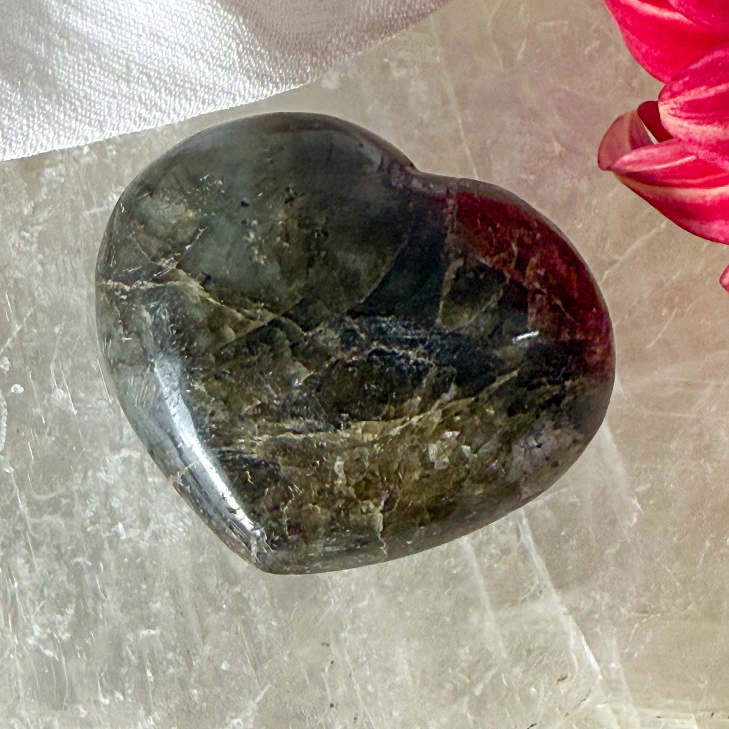 Labradorite Heart #1173-Happily Zen