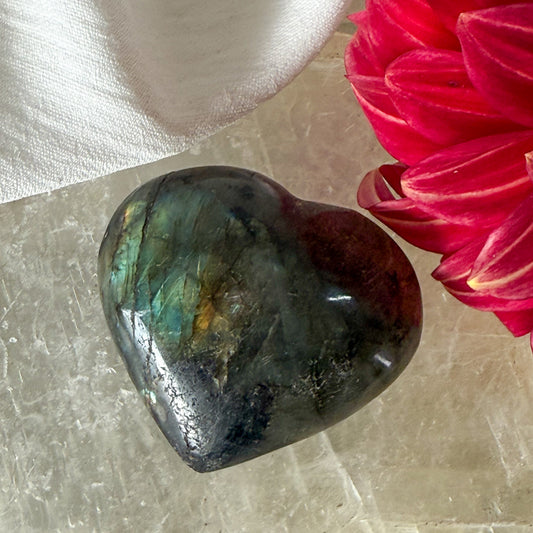 Labradorite Heart #1174-Happily Zen
