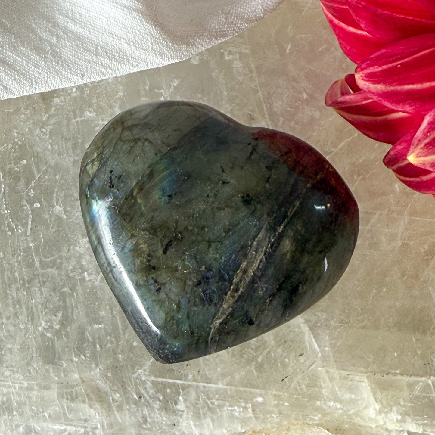 Labradorite Heart #1174-Happily Zen