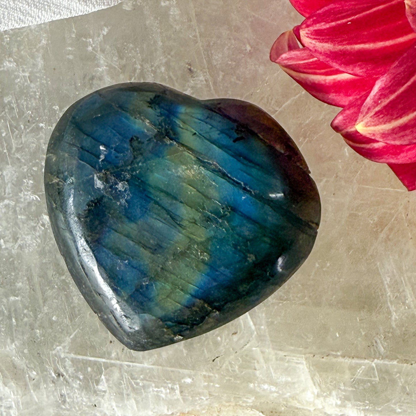 Labradorite Heart #1176-Happily Zen