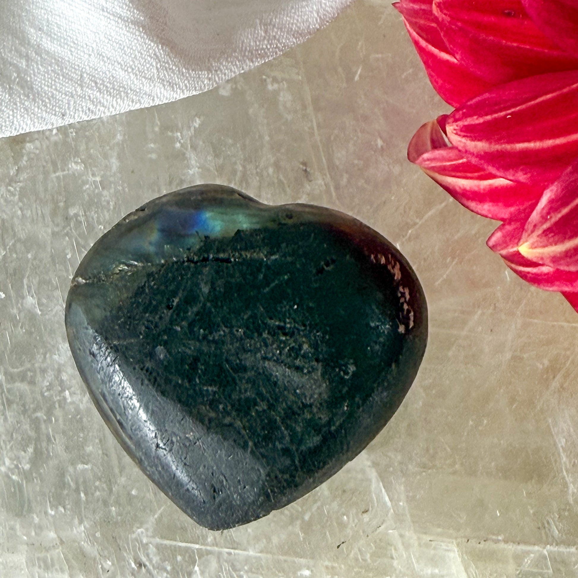 Labradorite Heart #1176-Happily Zen