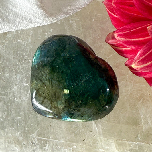 Labradorite Heart #1177-Happily Zen