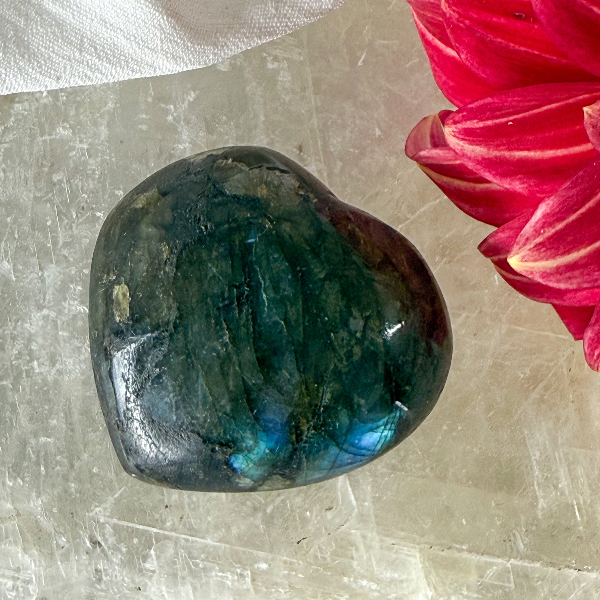 Labradorite Heart #1178-Happily Zen