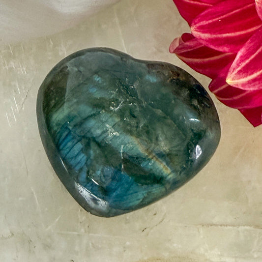 Labradorite Heart #1179-Happily Zen