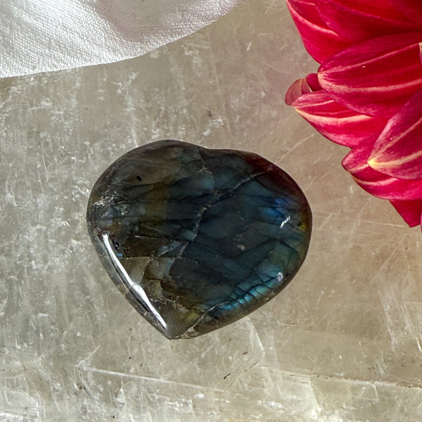 Labradorite Heart #1180-Happily Zen