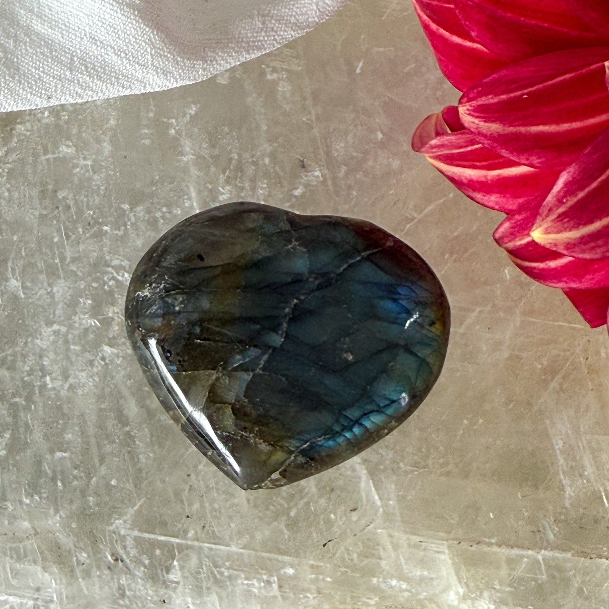 Labradorite Heart #1180-Happily Zen