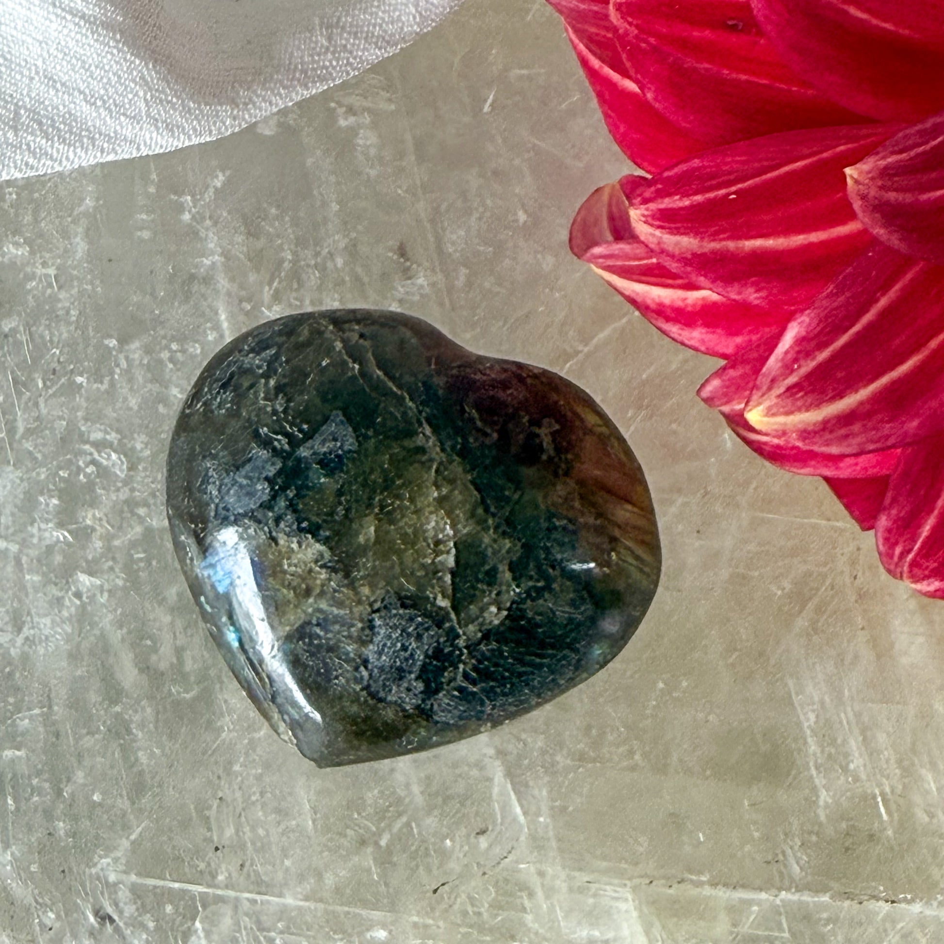 Labradorite Heart #1180-Happily Zen