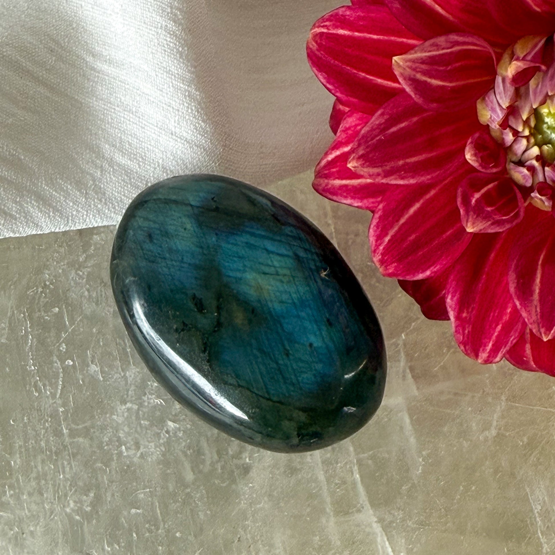 Labradorite Palm Stone #1165-Happily Zen