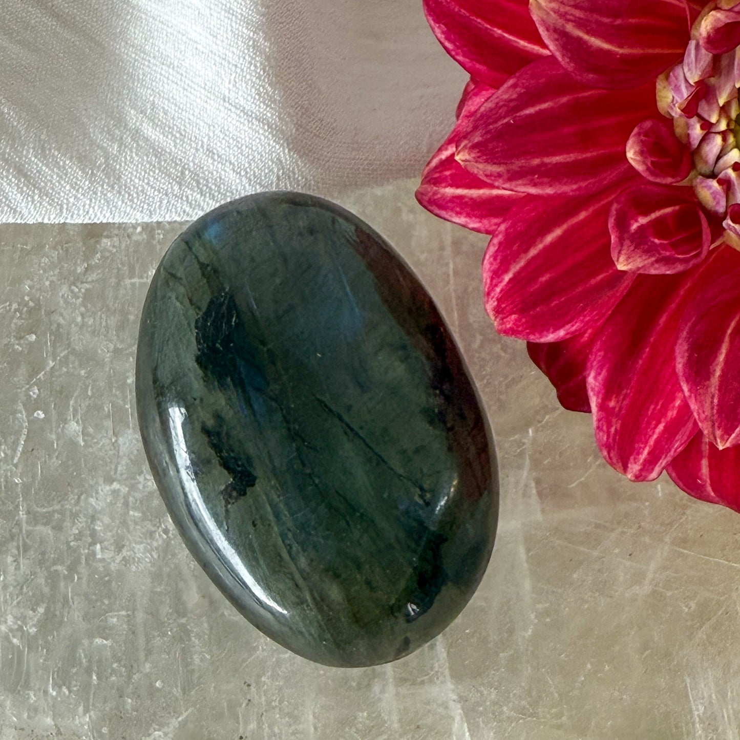 Labradorite Palm Stone #1166-Happily Zen