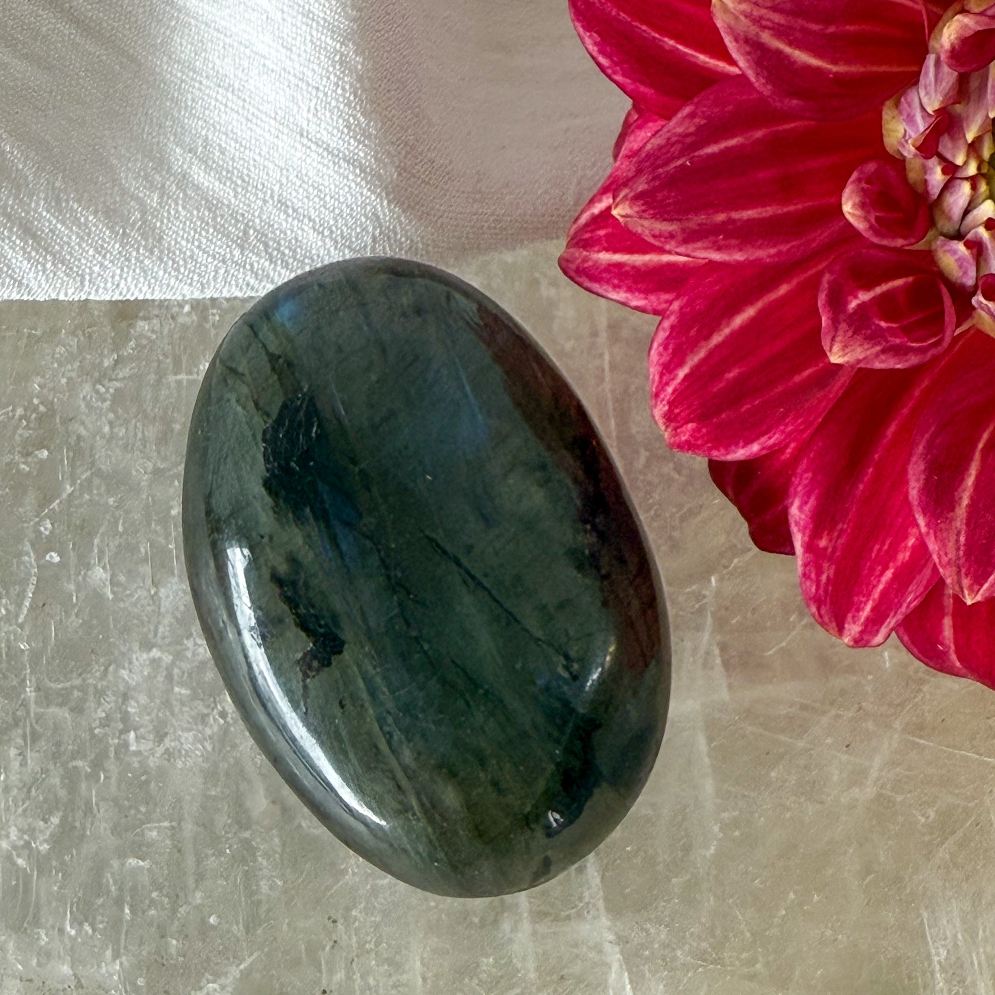 Labradorite Palm Stone #1166-Happily Zen