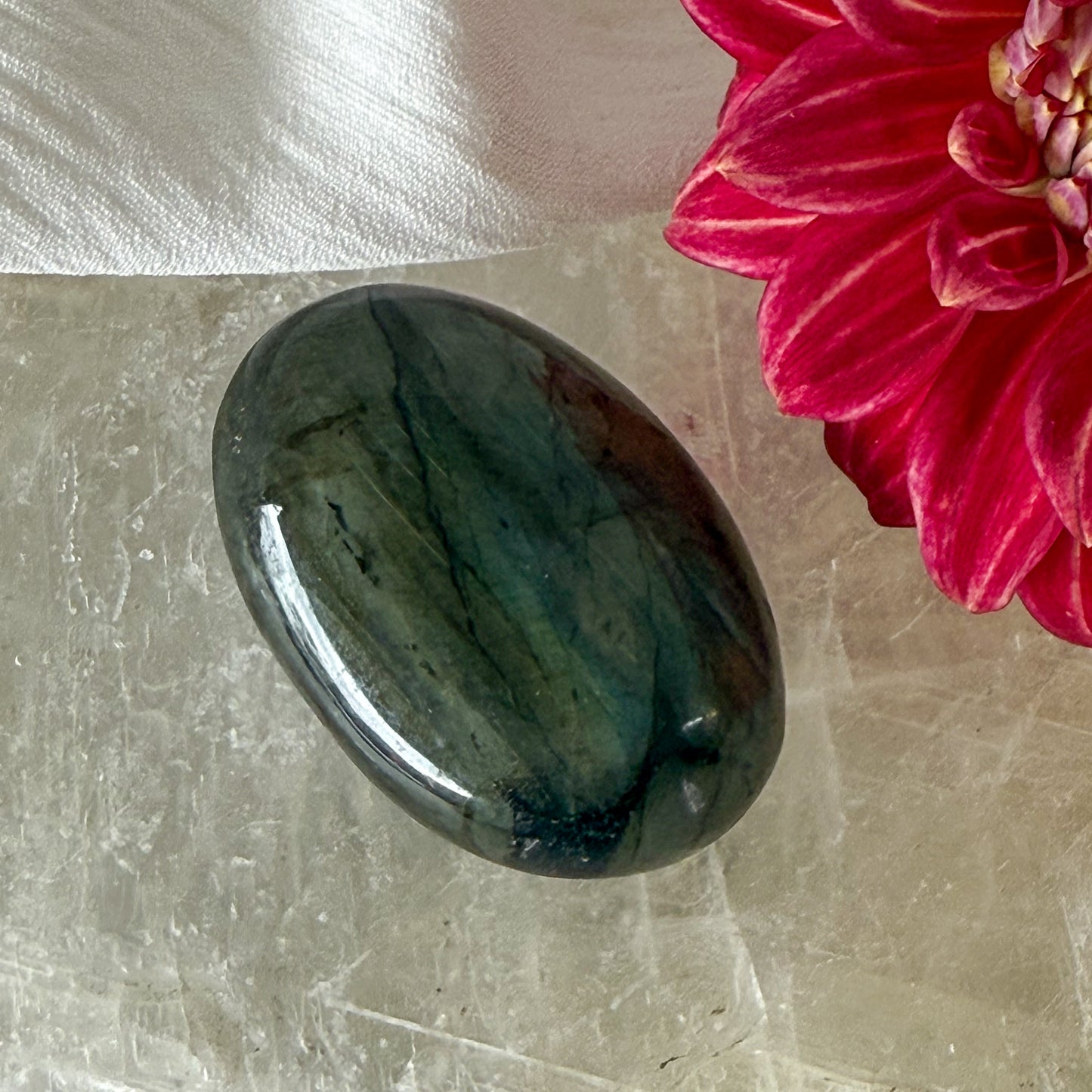 Labradorite Palm Stone #1166-Happily Zen