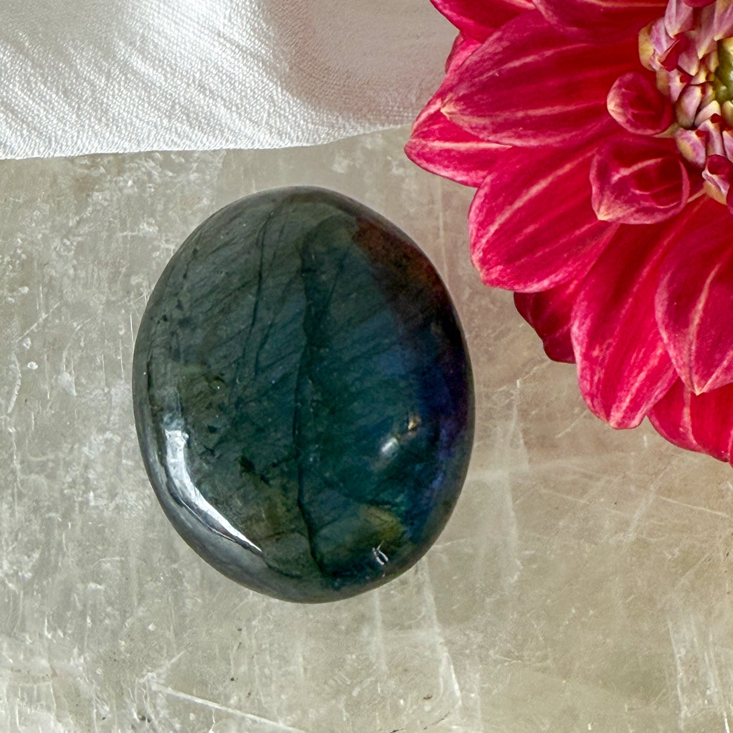 Labradorite Palm Stone #1167-Happily Zen