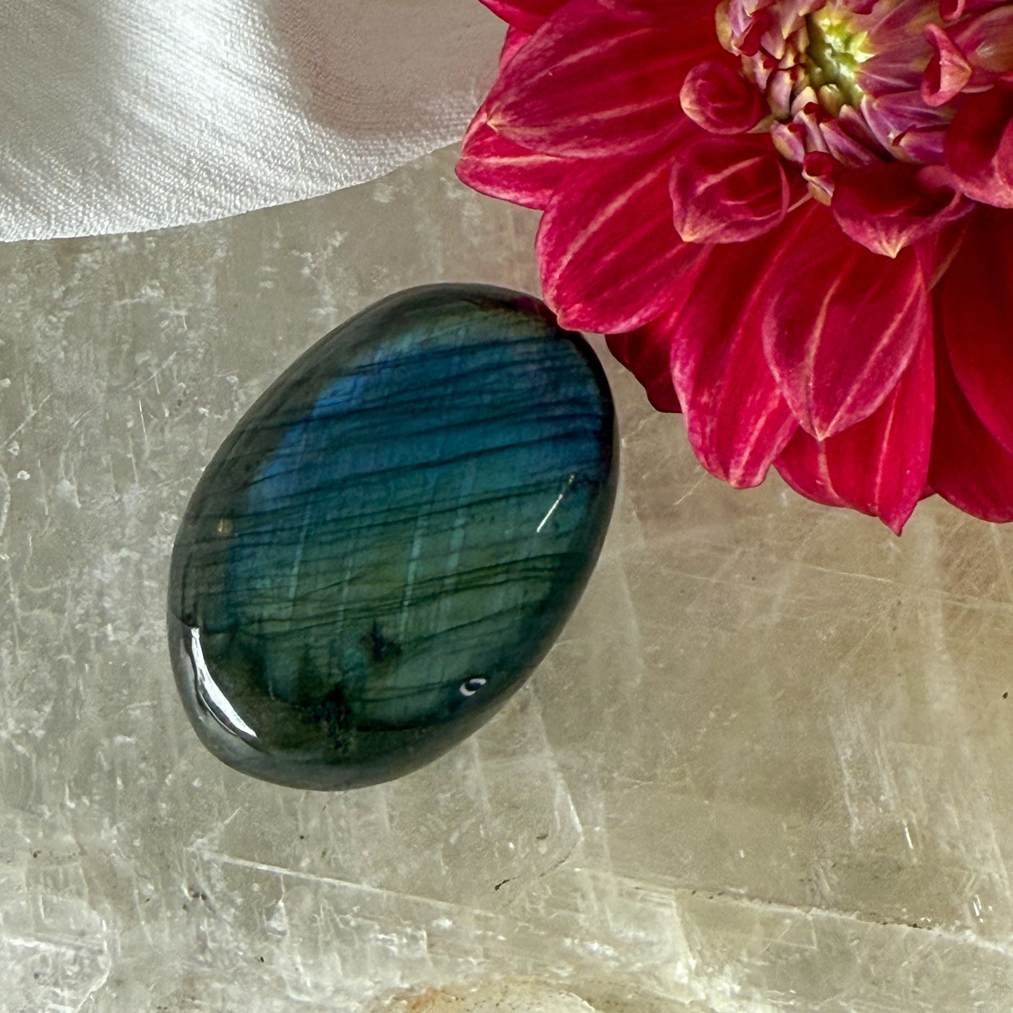 Labradorite Palm Stone #1168-Happily Zen