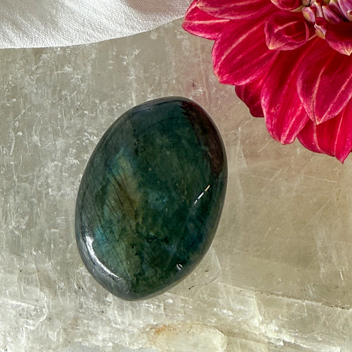 Labradorite Palm Stone #1168-Happily Zen