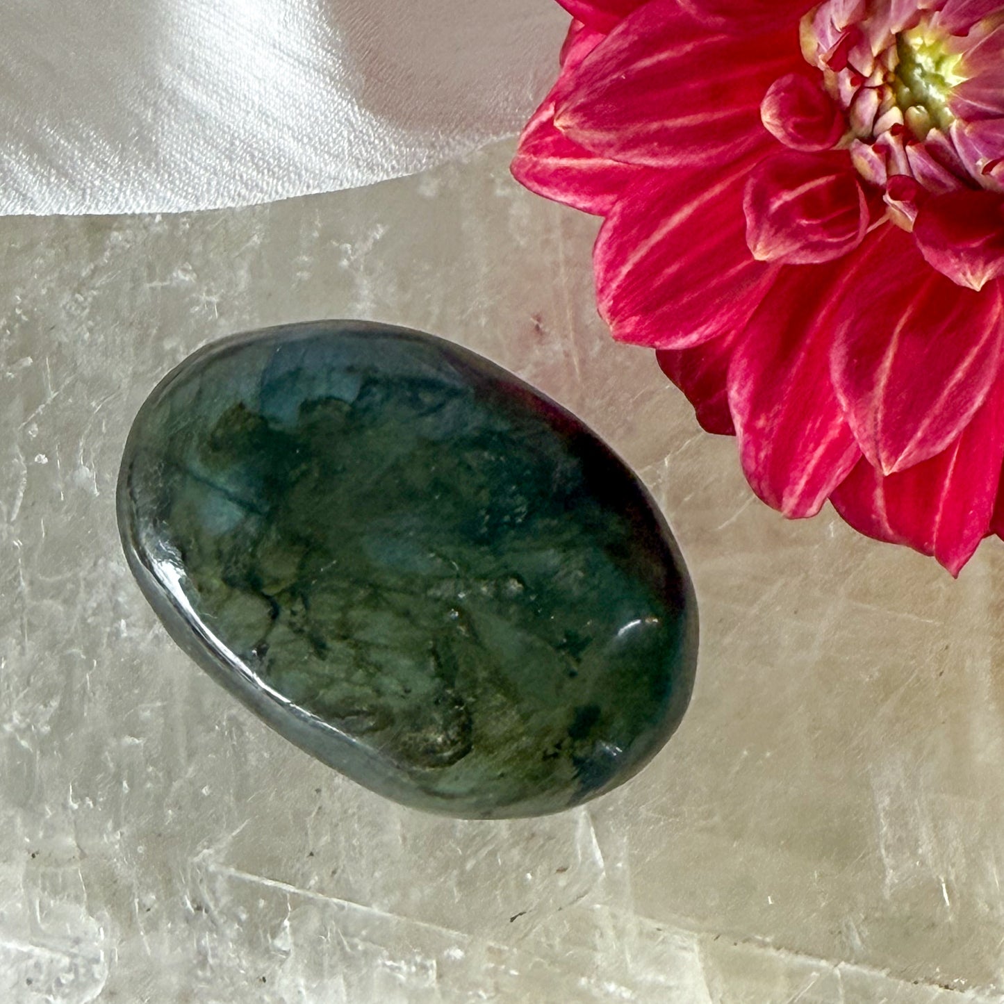 Labradorite Palm Stone #1169-Happily Zen