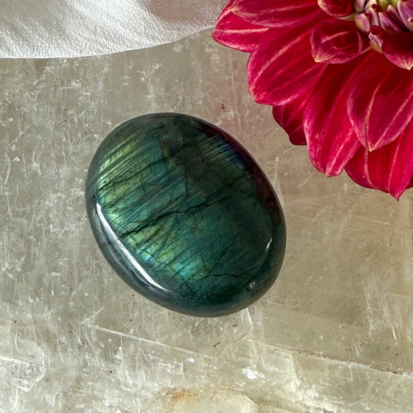 Labradorite Palm Stone #1170-Happily Zen