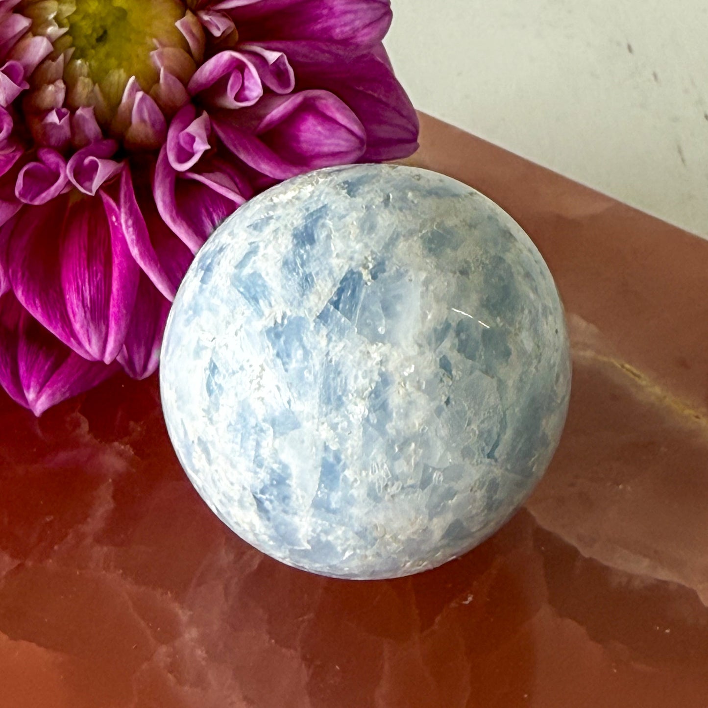 Celestite Sphere #1212-Happily Zen