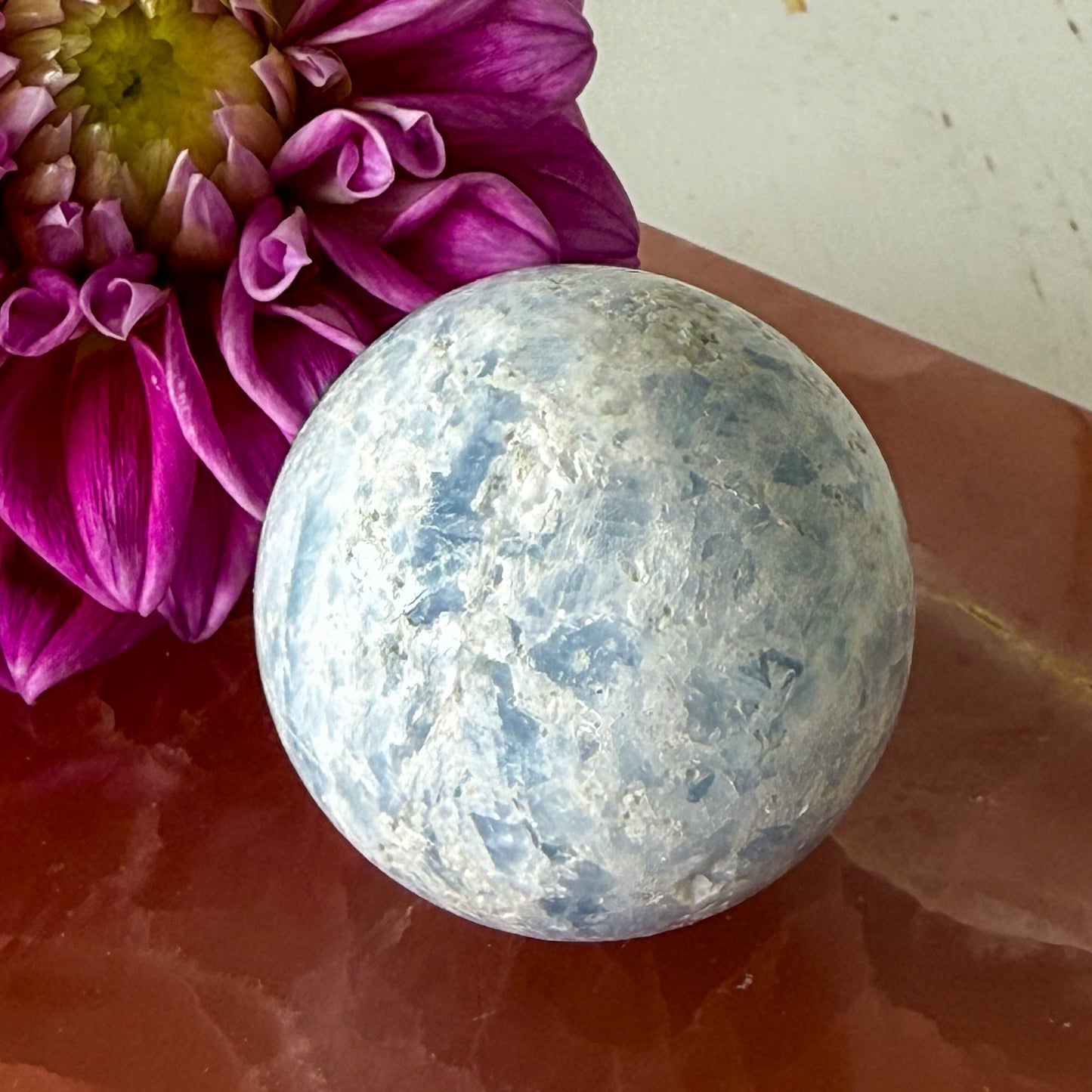 Celestite Sphere #1212-Happily Zen