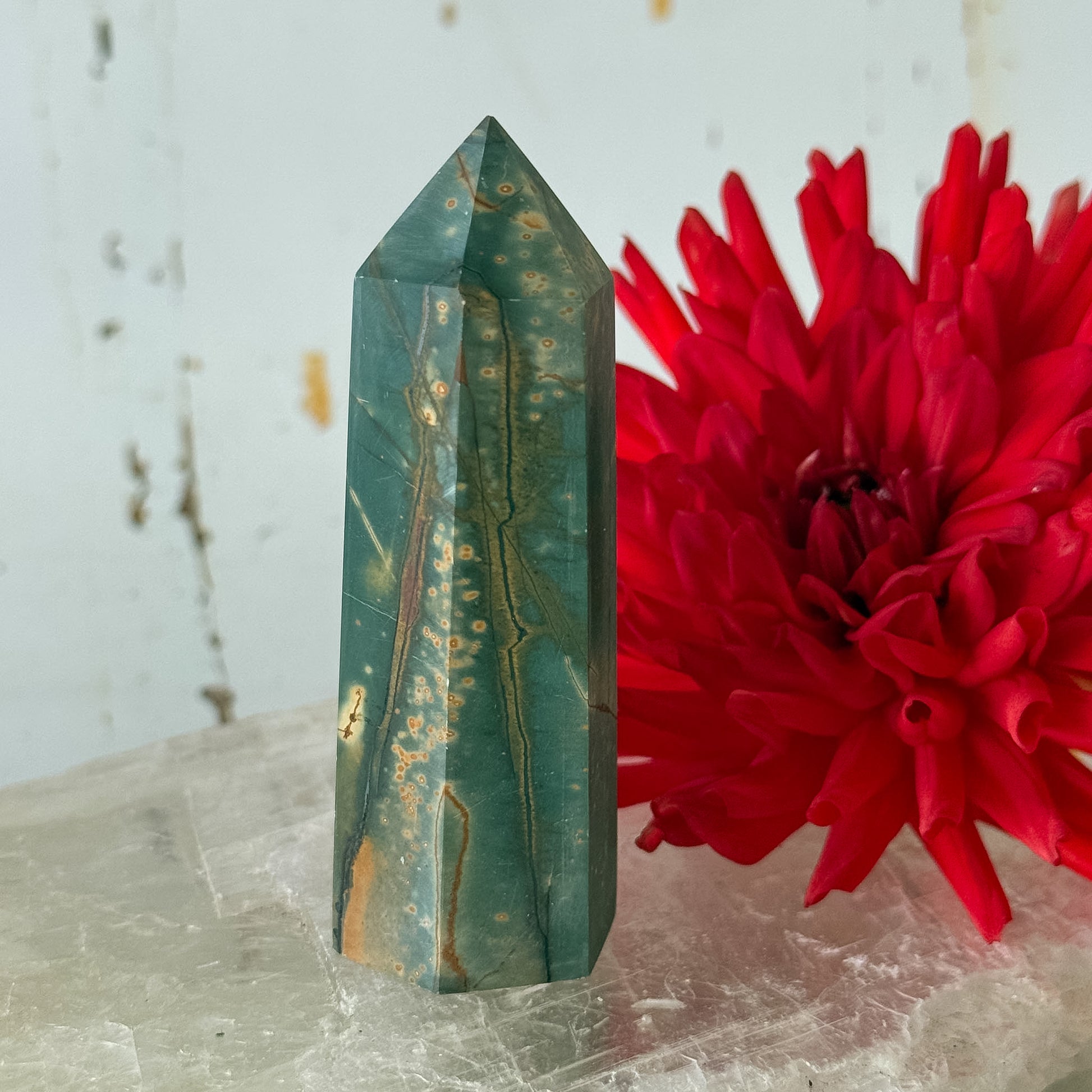 Polychrome Jasper Tower #1284-Happily Zen