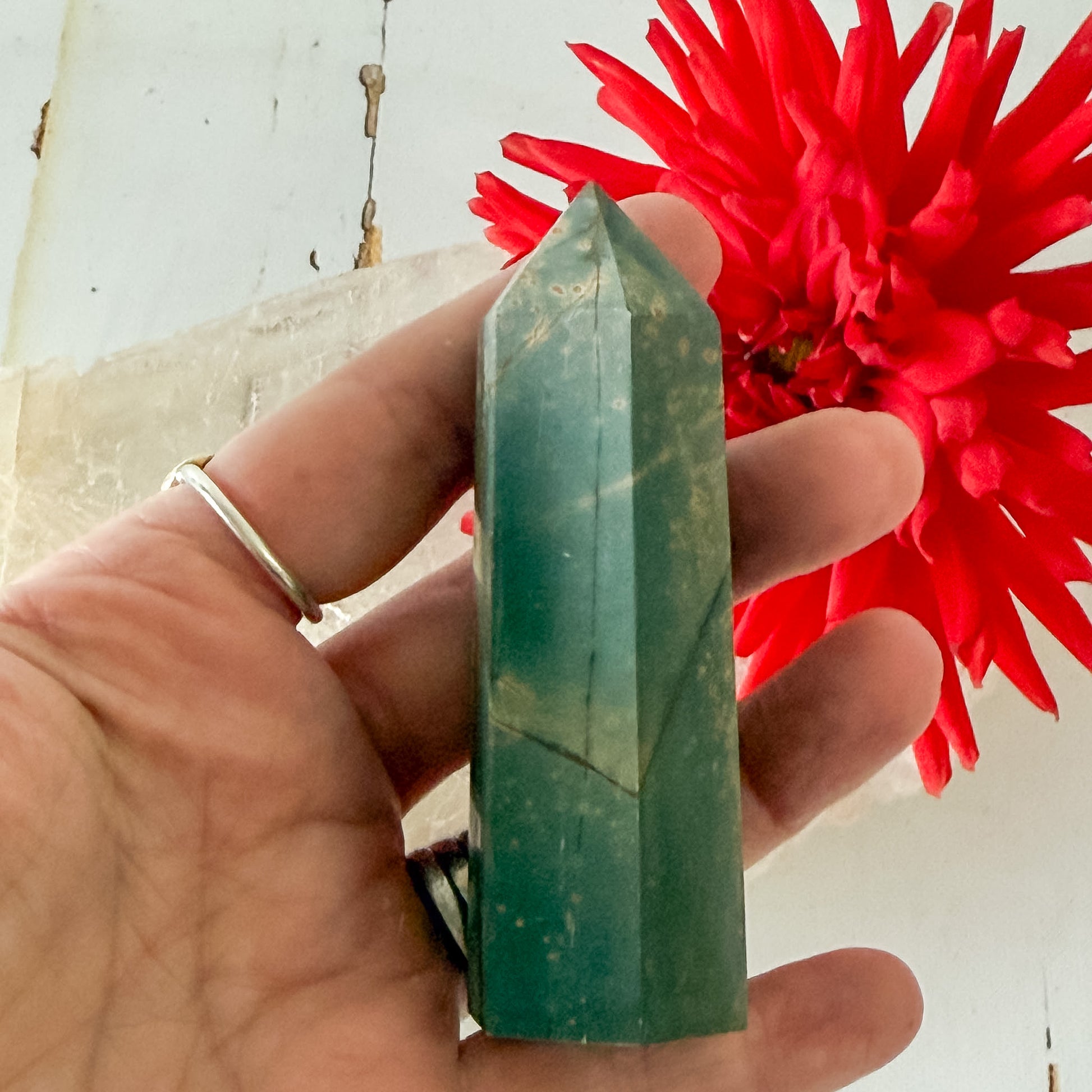 Polychrome Jasper Tower #1284-Happily Zen