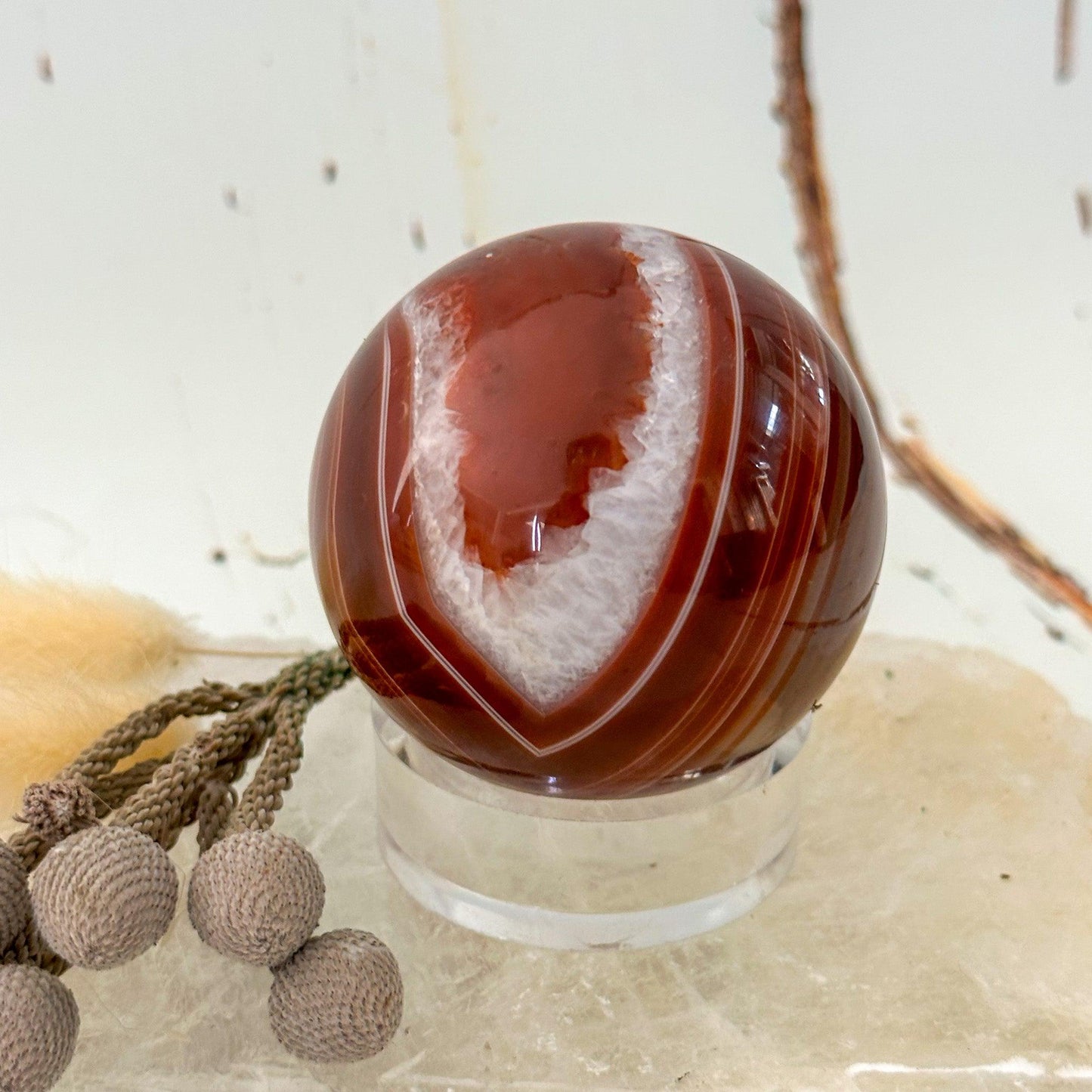 Red Agate Sphere #663