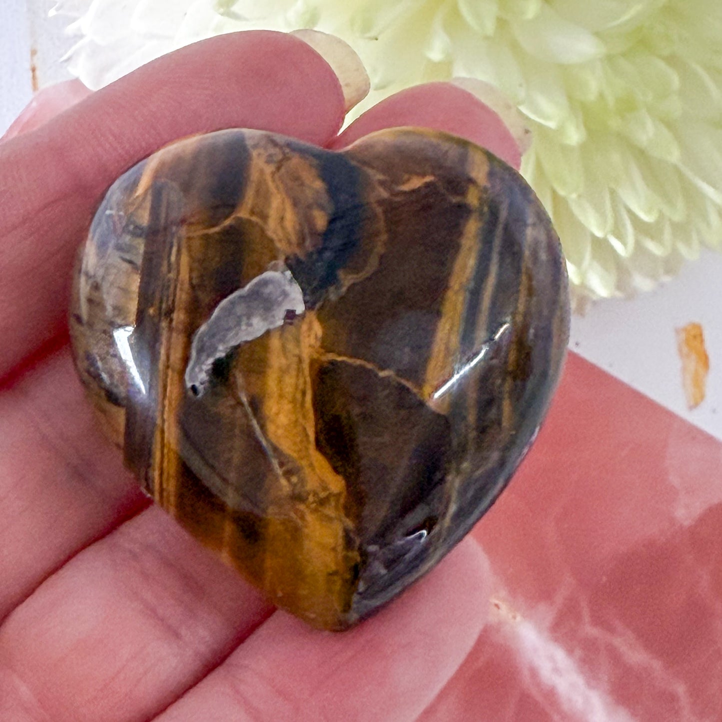 Tigers Eye Heart #1231-Happily Zen