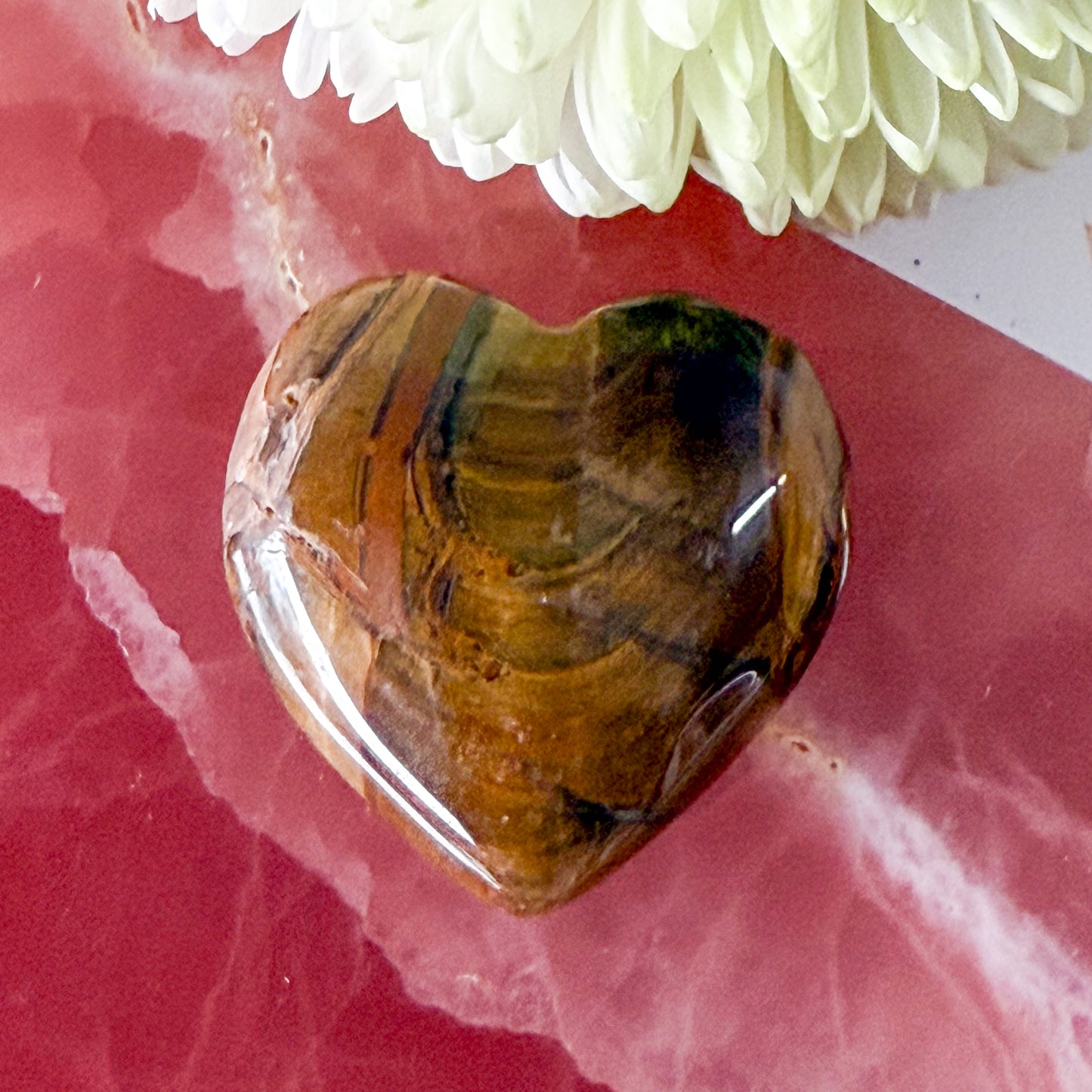 Tigers Eye Heart #1232-Happily Zen