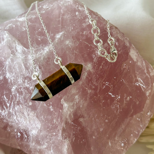 Tigers Eye Sterling Silver Necklace #710