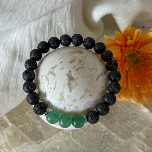 Aventurine Essential Oil Diffuser Bracelet-Happily Zen