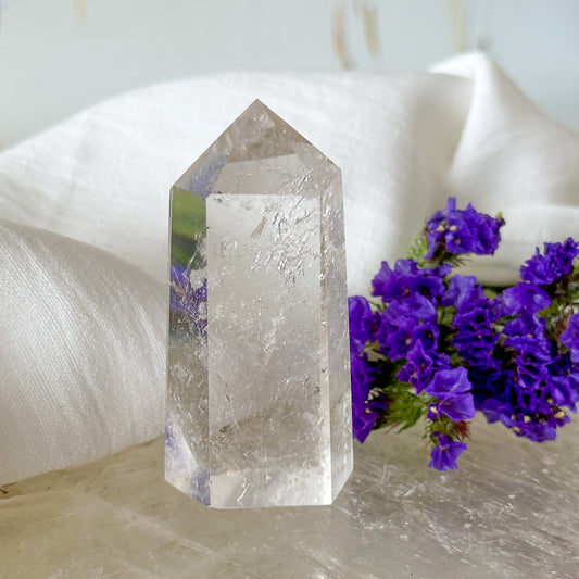 Clear Quartz Tower #1016-Happily Zen