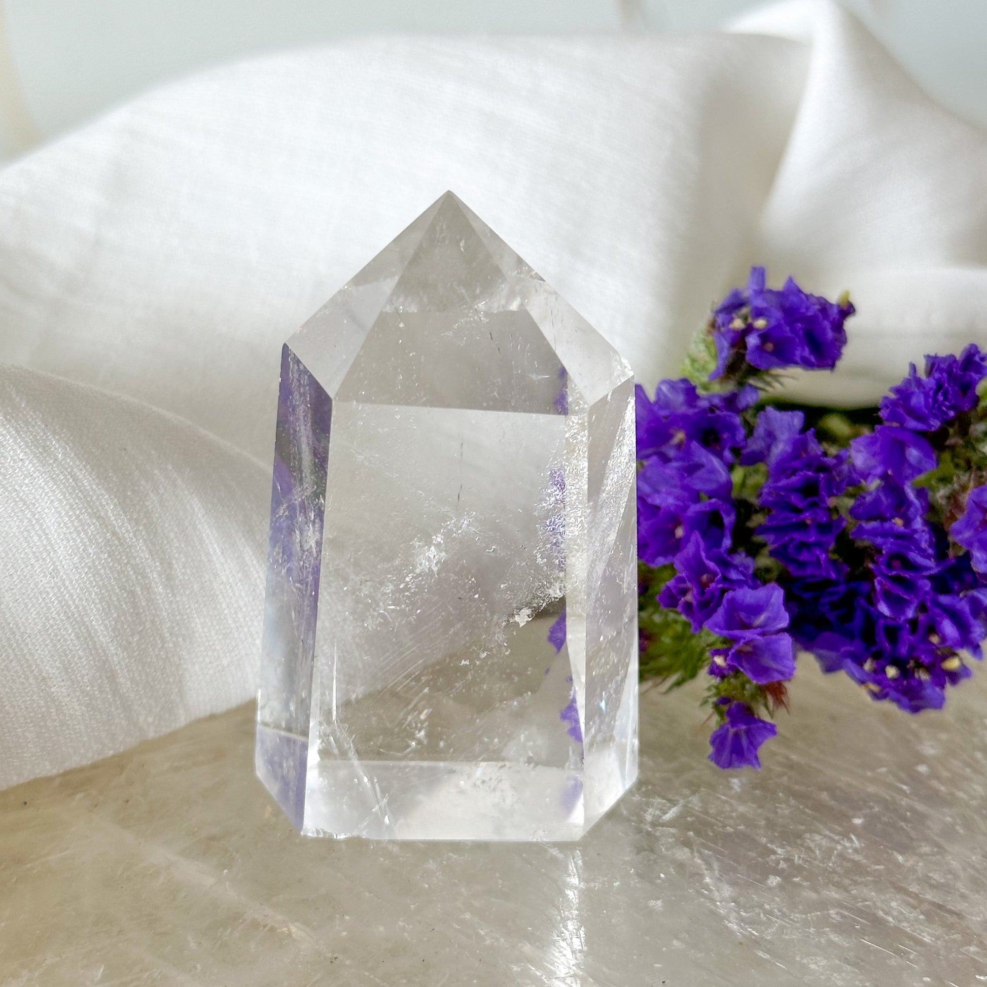 Clear Quartz Tower #1017-Happily Zen