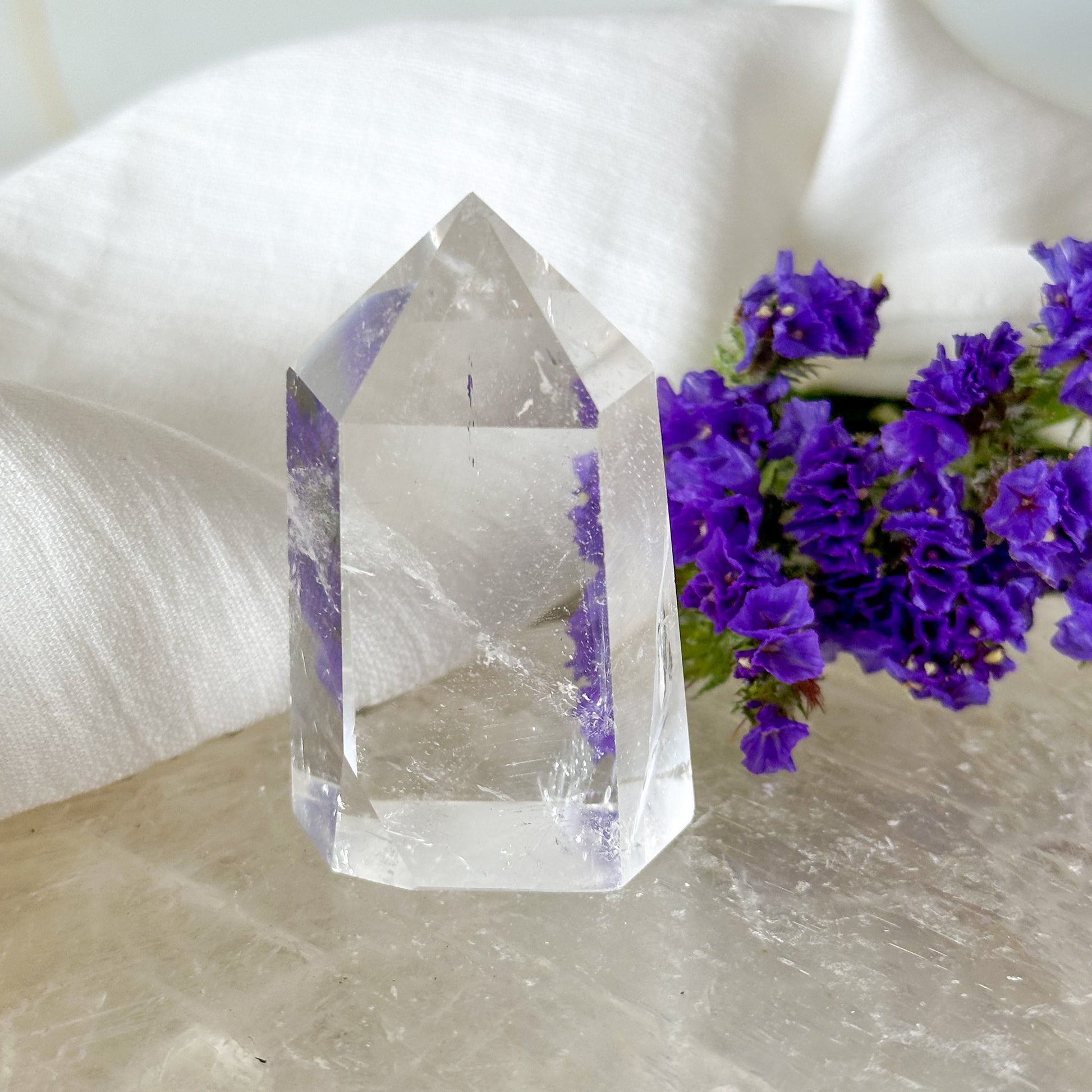 Clear Quartz Tower #1017-Happily Zen