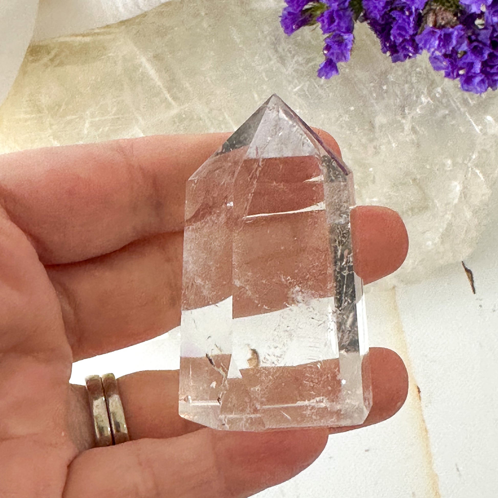 Clear Quartz Tower #1017-Happily Zen