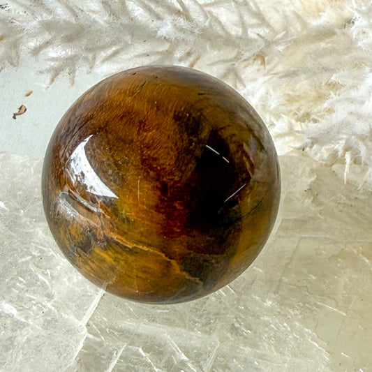 Tigers Eye Sphere #1236-Happily Zen