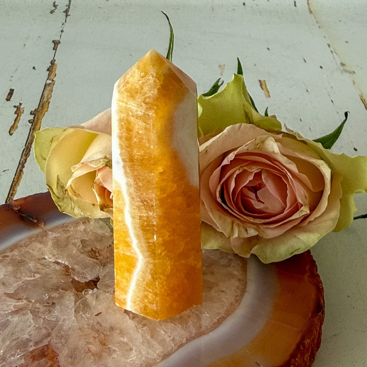 Orange Calcite Tower #1334