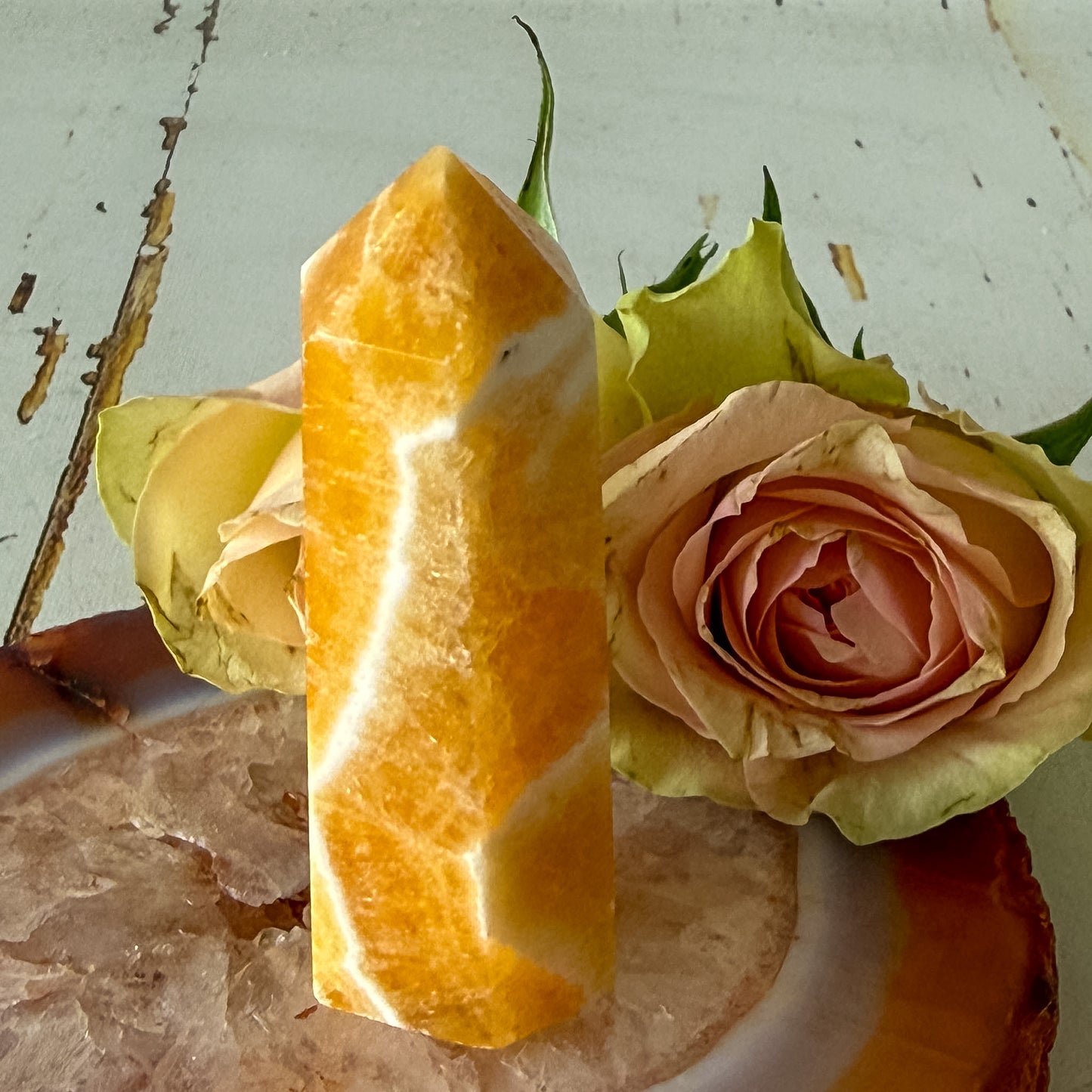Orange Calcite Tower #1334