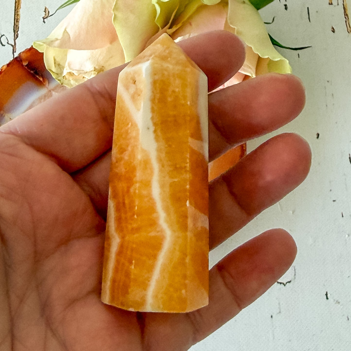 Orange Calcite Tower #1334