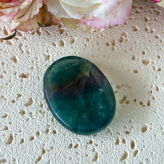 Fluorite Worry Stone #956-Happily Zen