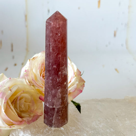 Strawberry Quartz Tower #1033