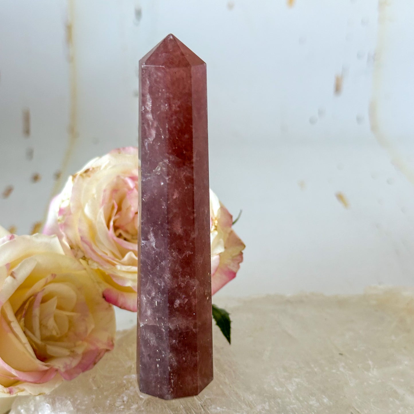 Strawberry Quartz Tower #1033