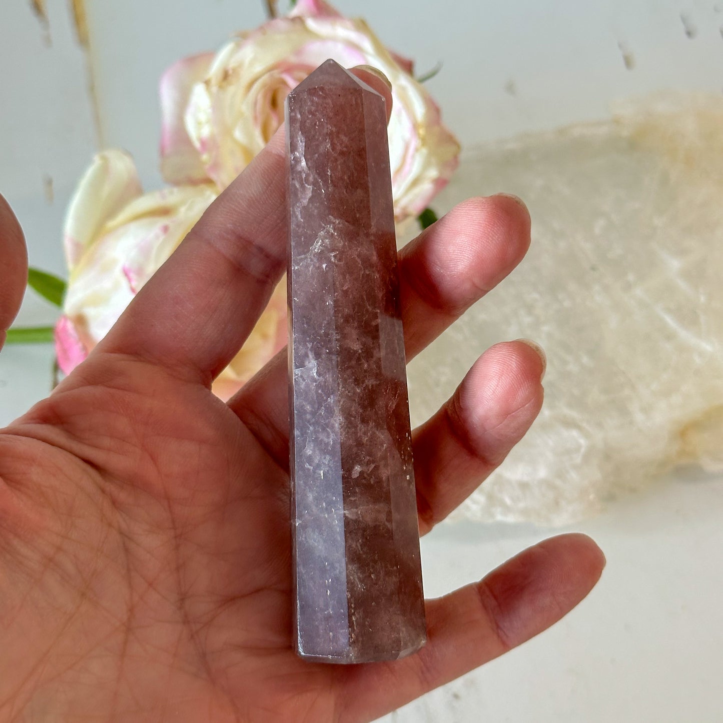 Strawberry Quartz Tower #1033