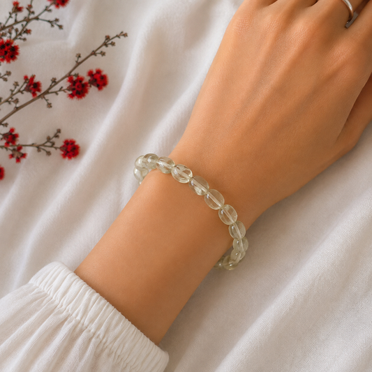 Lemon Quartz Pebble Bracelet #1332-Happily Zen