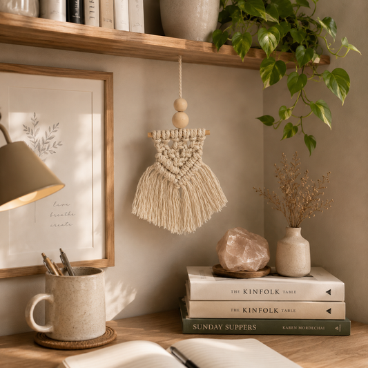 Macramé Essential Oil Diffuser #676-Happily Zen