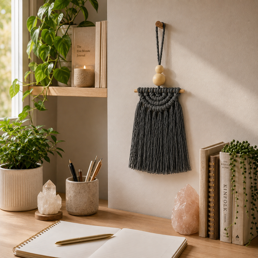 Macramé Essential Oil Diffuser #683-Happily Zen