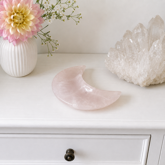Mangano Calcite Moon Dish #844-Happily Zen