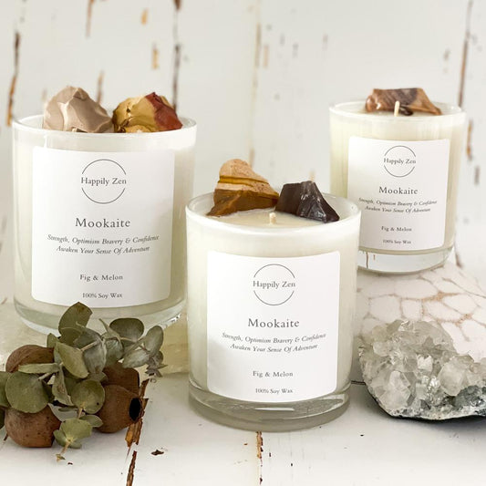 Mookaite - Fig & Melon Candle-Happily Zen
