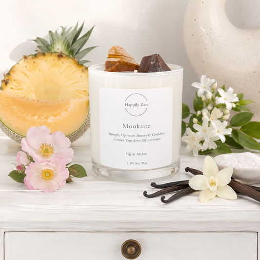 Mookaite - Fig & Melon Candle-Happily Zen