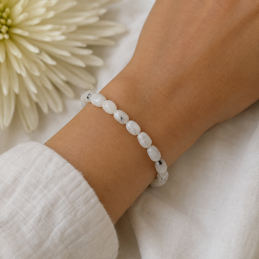 Moonstone Pebble Bracelet-Happily Zen