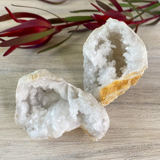 Moroccan Quartz Geode Pair #168-Happily Zen