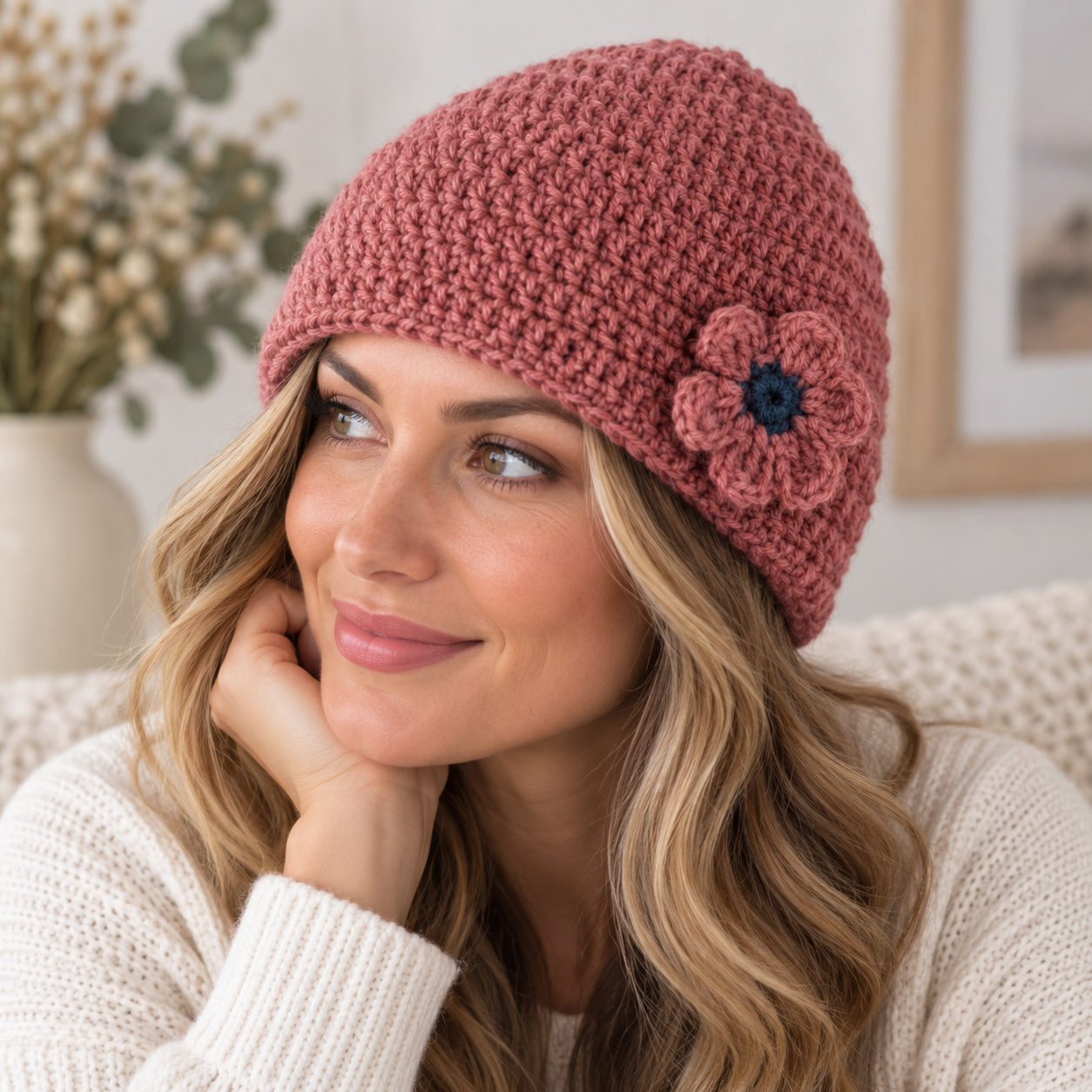 Pure Wool Beanie #1492-Happily Zen